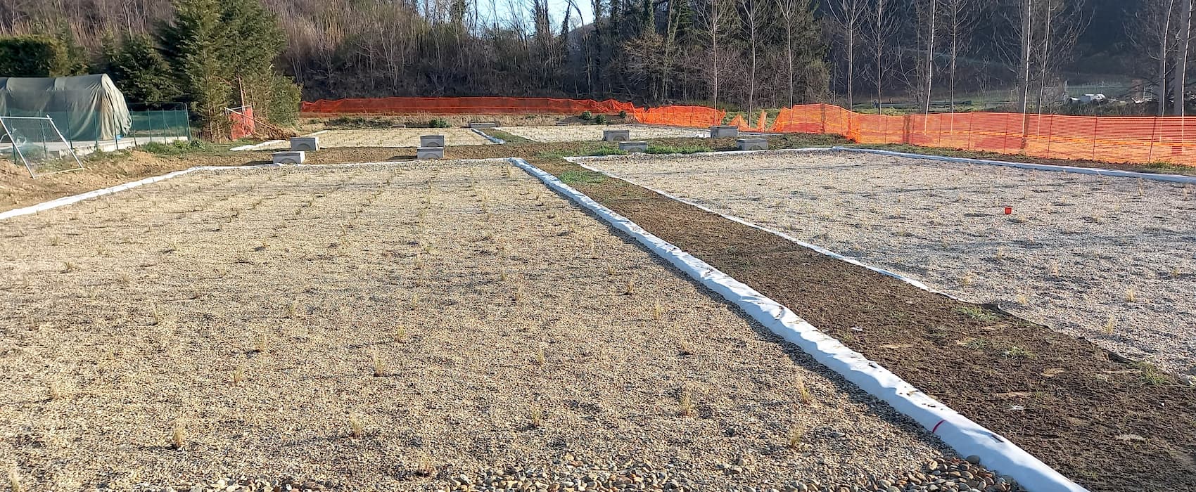 Fitodepurazione cantina vitivinicola — impianto a doppia linea binaria